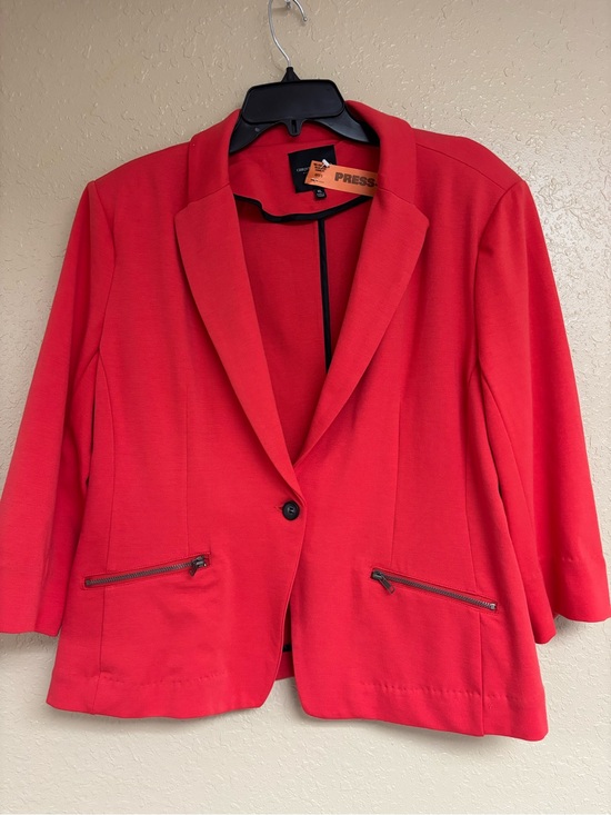 Christian Siriano Jackets & Blazers - Christian Siriano Bright Red Single-Button Blazer